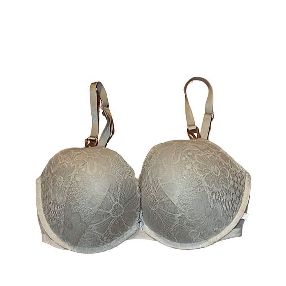 Victoria's Secret Other - NWOT Victoria’s Secret Push-Up Beige Lace Bra, nude, Underwire 34DD